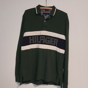 Tommy Hilfiger vintage styl long sleeve polo shirt